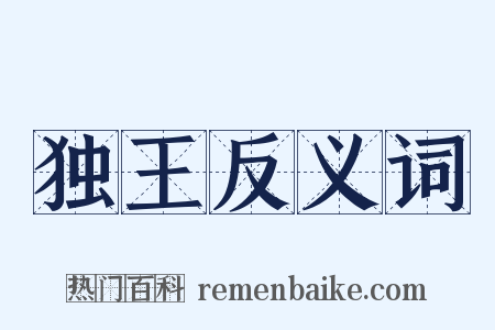 独王反义词是什么意思的图片